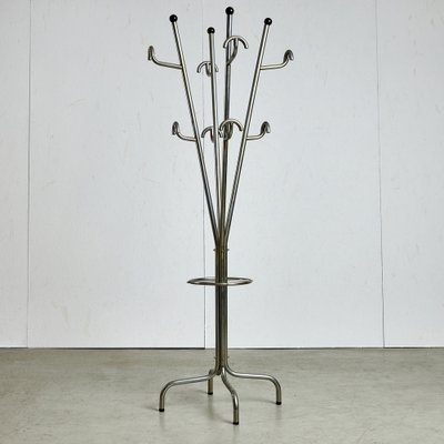 Postmodern 4-Arm Coat Rack with Umbrella Holder and Black Vinyl Spheres, 1980s-UVT-1820833