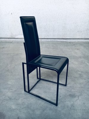 Postmodern Architectural Dining Chairs, Italy, 1980s, Set of 10-RQV-920146