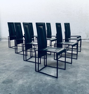 Postmodern Architectural Dining Chairs, Italy, 1980s, Set of 10-RQV-920146