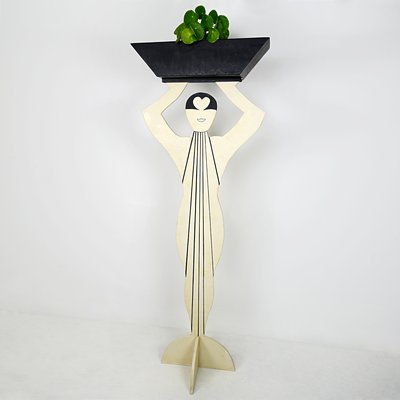 Postmodern Art Deco Style Plant Stand in the Shape of an Elegant Lady-RY-716486