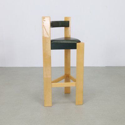 Postmodern Bar Stools in Leather, 1990s, Set of 3-RZV-1785486