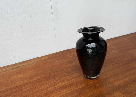 Postmodern Black Art Glass Vase by Hans Jürgen Richartz for Richartz Art Collection, 1980s-UAH-1821356