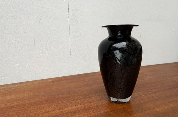 Postmodern Black Art Glass Vase by Hans Jürgen Richartz for Richartz Art Collection, 1980s-UAH-1821356