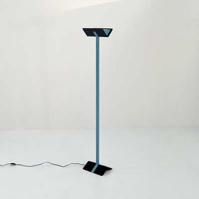 Postmodern Black & Blue Floor Lamp, 1980s-WZS-2031447