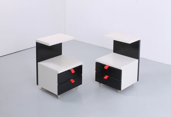 Postmodern Black & White Nightstands from Ikea, 1980s, Set of 2-XT-1347736