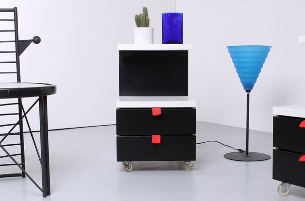 Postmodern Black & White Nightstands from Ikea, 1980s, Set of 2-XT-1347736