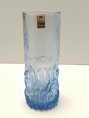 Postmodern Blue Crystal Handmade Drinking Glasses, 1970s, Set of 6-JPQ-2033857