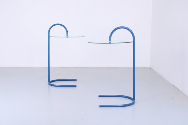 Postmodern Blue Sidetables by from Ikea, 1980s, Set of 2-XT-2016395