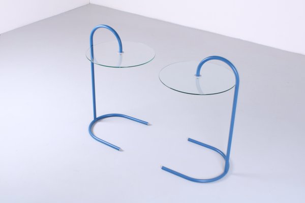 Postmodern Blue Sidetables by from Ikea, 1980s, Set of 2-XT-2016395