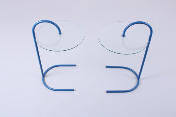 Postmodern Blue Sidetables by from Ikea, 1980s, Set of 2-XT-2016395