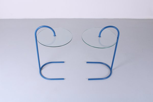 Postmodern Blue Sidetables by from Ikea, 1980s, Set of 2-XT-2016395