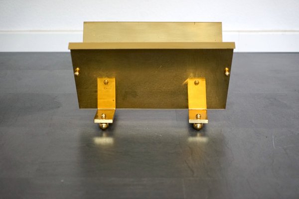 Postmodern Brass Magazine Rack, 1960s-CIP-2024439