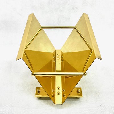 Postmodern Brass Magazine Rack, 1980s-ZCY-1749147