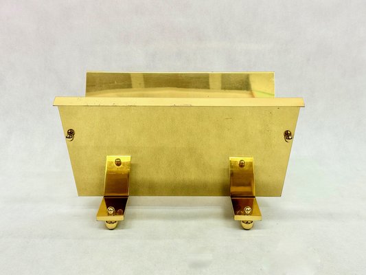 Postmodern Brass Magazine Rack, 1980s-ZCY-1749147