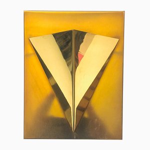 Postmodern Brass Wall Lamp Sconce from Liro, Belgium, 1980s-RQV-937480