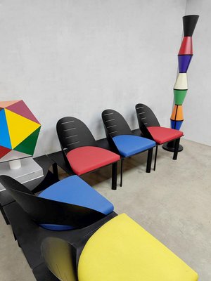 Postmodern Chairs by Patrice Bonneau for Genexco, 1980s-BW-1371097