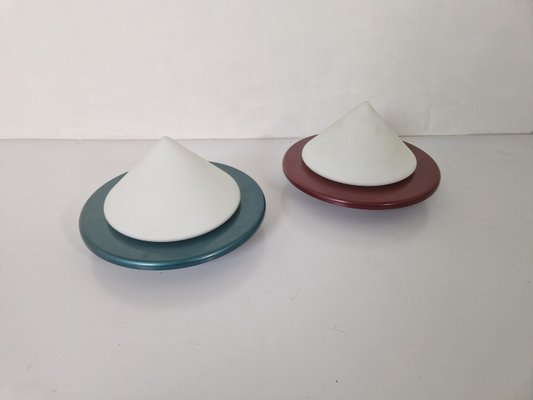 Postmodern Cone Shaped Ceiling Lamps, 1980s, Set of 2-DGW-2033706