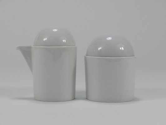 Postmodern Cupola Sugar Bowl & Creamer by Mario Bellini attributed to Rosenthal Studio-Line, 1980s-MWV-2031891