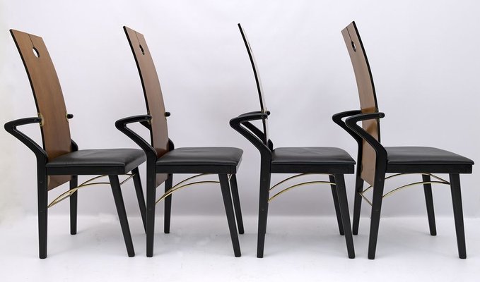 Postmodern Dining Chairs by Pierre Cardin, Italy, 1980s, Set of 4-FER-965761