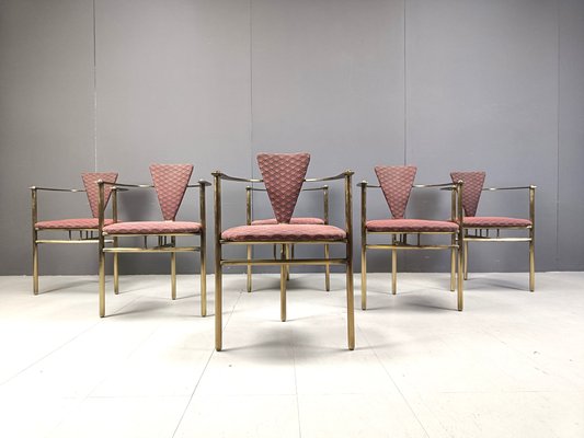 Postmodern Dining Chairs from Belgo Chrom / Dewulf Selection, 1980s, Set of 6-IRH-2032235