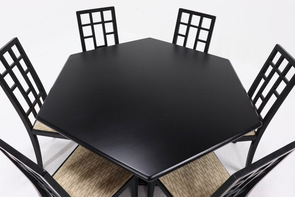 Postmodern Dining Table & Chairs from Thonet, 1980s, Set of 7-VV-1438478