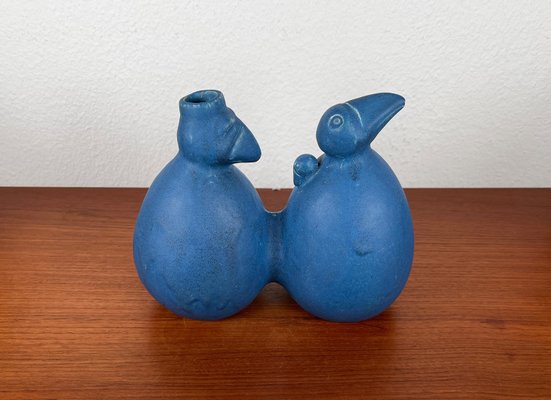 Postmodern Dutch Studio Pottery Sculptural Vase with Bird Design from Agu Reuver, Holland, 1996-UAH-2024496