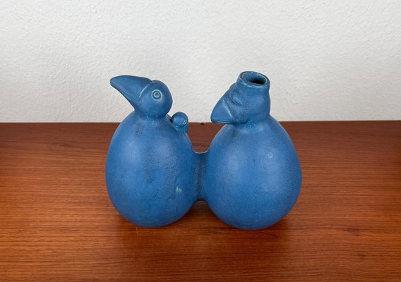 Postmodern Dutch Studio Pottery Sculptural Vase with Bird Design from Agu Reuver, Holland, 1996-UAH-2024496