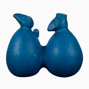 Postmodern Dutch Studio Pottery Sculptural Vase with Bird Design from Agu Reuver, Holland, 1996-UAH-2024496