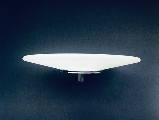 Postmodern Frosted Glass Sconce Wall Lamp from Metalarte, Spain, 1980s-RQV-1395960