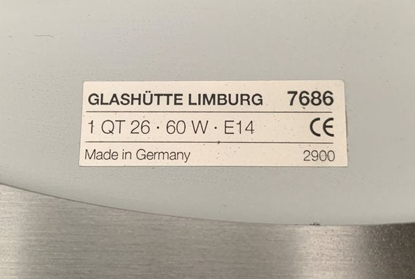 Postmodern German Space Age Wall Lamps from Glashütte Limburg, Set of 2-UAH-1122394