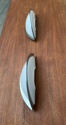 Postmodern German Space Age Wall Lamps from Glashütte Limburg, Set of 2-UAH-1122394