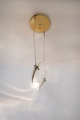 Postmodern Glass Ceiling Lamp in Saporiti Italia, 1980s-VCV-1273983