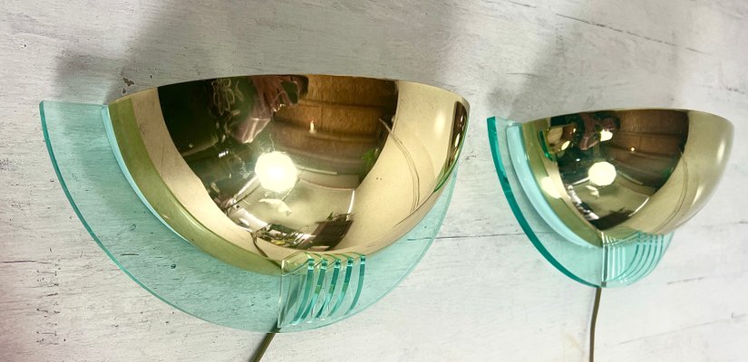 Postmodern Half Moon Wall Lights, Set of 2, 1980’s-WZZ-1346026