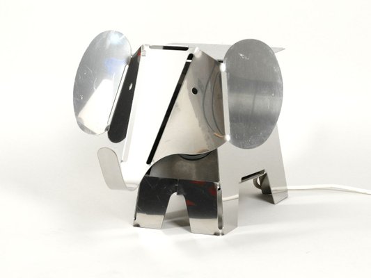 Postmodern Heavy Metal Chrome Elephant Floor Lamp, 1980s-RR-678550