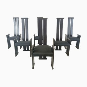 Postmodern High Back Dining Chairs, 1970s, Set of 6-IRH-1816571