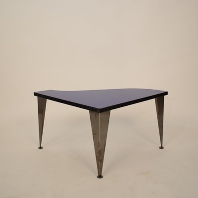 Postmodern Italian Blue, Silver, and Black Coffee Table, 1980s-FB-586510