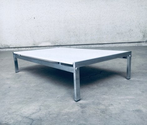 Postmodern Italian Carrara Marble Low Coffee Table, 1970s-RQV-1334099