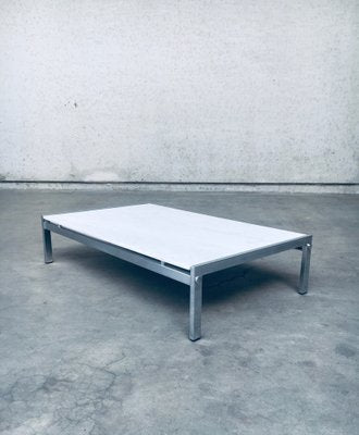 Postmodern Italian Carrara Marble Low Coffee Table, 1970s-RQV-1334099