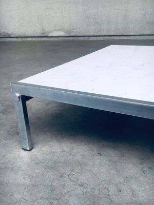 Postmodern Italian Carrara Marble Low Coffee Table, 1970s-RQV-1334099