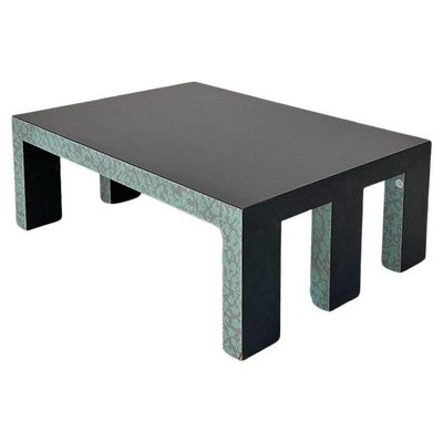 Postmodern Italian Coffee Table in Black Wood, 1980s-GDD-1796143