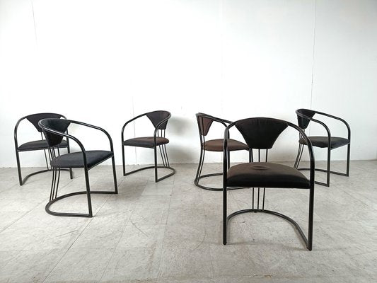 Postmodern Italian Dining Chairs, 1980s, Set of 6-IRH-1806559