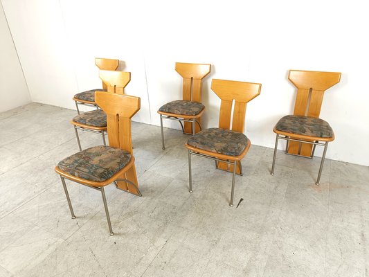 Postmodern Italian Dining Chairs, 1980s, Set of 6-IRH-1776641