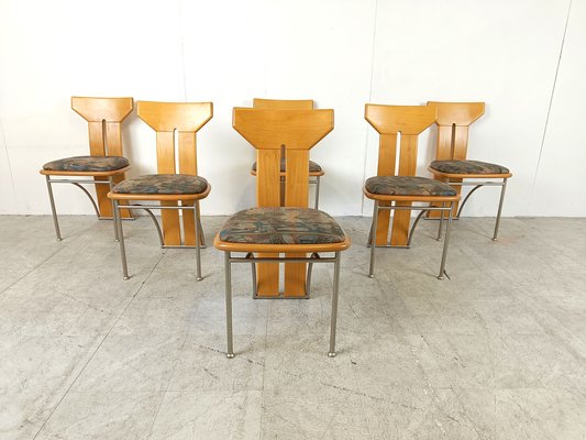 Postmodern Italian Dining Chairs, 1980s, Set of 6-IRH-1776641