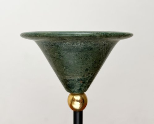 Postmodern Italian Metal and Stone Candleholder, 1980s-UAH-1731912