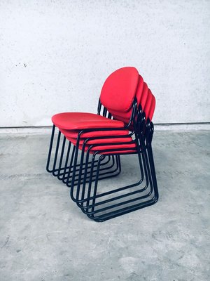 Postmodern Italian Stacking Chair Set from Talin, 1980s, Set of 5-RQV-897108