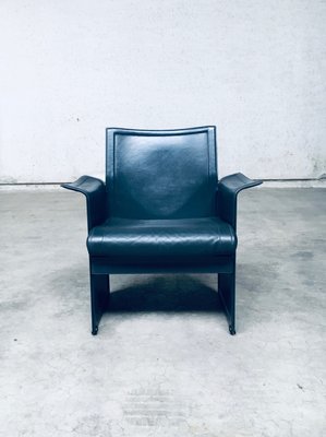 Postmodern Korium KM1 Leather Armchair by Tito Agnoli for Matteo Grassi, Italy, 1980s-RQV-2036277