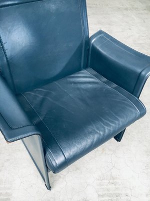 Postmodern Korium KM1 Leather Armchair by Tito Agnoli for Matteo Grassi, Italy, 1980s-RQV-2036277