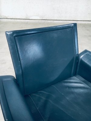 Postmodern Korium KM1 Leather Armchair by Tito Agnoli for Matteo Grassi, Italy, 1980s-RQV-2036277