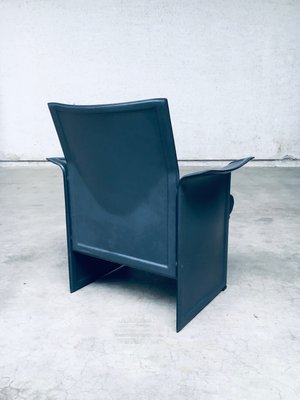 Postmodern Korium KM1 Leather Armchair by Tito Agnoli for Matteo Grassi, Italy, 1980s-RQV-2036277