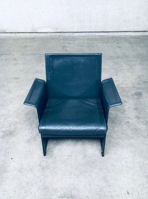 Postmodern Korium KM1 Leather Armchair by Tito Agnoli for Matteo Grassi, Italy, 1980s-RQV-2036277